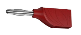 Wtyk banan 4 mm EFP24 czerwony