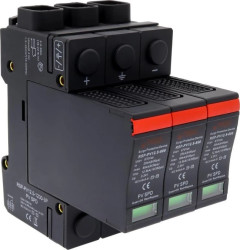 Ogranicznik przepięć Klasa I+ II (T1+T2) 1200 V DC In 25ka Iimp 12,5kA 10/350 RSP-PV12.5-1200-3P 2617387