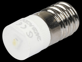 MWCE22649 Reflector LED, E10, white, 24 V, 1250 mcd, Ø9.7 mm, 160°