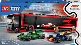 LEGO® CITY 60445 Transporter F1® z samochodami wyścigowymi RB20 i AMR24 F1®