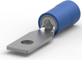 Insulated ring cable lug, 1.04-2.62 mm², AWG 16 to 14, 3.73 mm, M3.5, blue, 2-327958-4