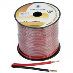 Kabel głośnikowy 2x 1,5mm CU czarno- czerwone