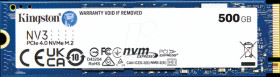 SNV3S/500G Kingston NV3 NVMe™ SSD, 500 GB, M.2 PCIe