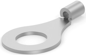 Uninsulated ring cable lug, 1.0-2.5 mm², AWG 17 to 13, 6.3 mm, M6, metal, 130130