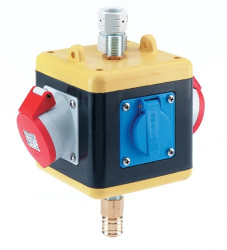 Rozdzielnica podwieszana Uni-block 2x16A 230V, 2xCEE 16A 5P 400V szybkozłacze pneumatyczne IP44 57511