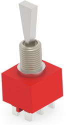 Toggle switch, metal, 2 pole, latching, On-On, 5 A/125 VAC, 28 VDC, silver-plated, 1-1825138-5