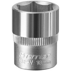 Sealey S3816 Walldrive Socket 16mm 3/8"sq Drive