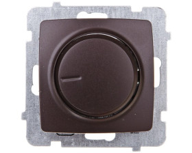 KARO Ściemniacz przyciskowo-obrotowy /żarowy i halogenowy/ czekoladowy metalik ŁP-8S/m/40