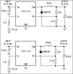 5A/2A, Step-Down, PWM, Switch-Mode DC-DC Regulators