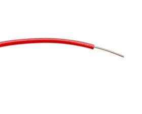 Przewód jednożyłowy linkowy, 0,6 mm², 1/0,6 mm, 19 AWG, PVC, 1 kV AC, Czerwony, dł. 100m, RS PRO