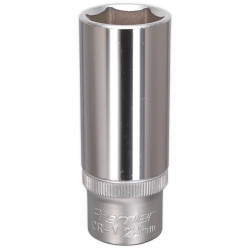 Sealey S1222D Walldrive Socket 22mm Deep 1/2&quot;sq Drive