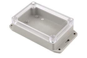 Obudowa ogólnego użytku ABS szerokość zew. 85 mm długość zew. 125 mm wys. zew. 40 mm Hammond IP65 Jasnoszary