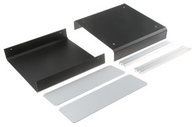 Obudowa urządzeń elektronicznych METCASE Unicase Aluminium, Czarny wysokość zew: 90 mm 250 mm 260 mm IP40