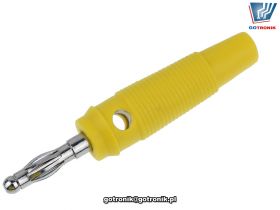 Wtyk banan 4mm żółty Amass 25.411.3