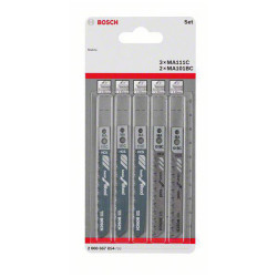 Bosch 2608667854 Accessories Wood Jigsaw Blade Set 5piece Makita Shank