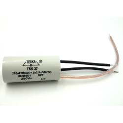 Filtr siec. KSPpz 0,22uF+2x2,5nf /250V 3-przewodowe TSK-27
