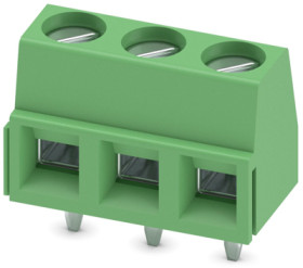 PCB terminal, 3 pole, pitch 5 mm, AWG 26-16, 13.5 A, screw connection, green, 1729021