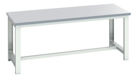 Stół warsztatowy szer. 900mm maks. obciążenie: 350kg Podstawowy stoł Blacha stalowa dł. 2000mm wys. 840mm