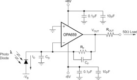 650MHz unity gain stable JFET input amplifier