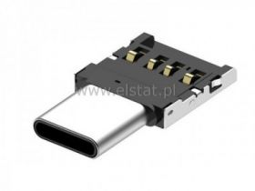 Adapter OTG Przejściówka USB A wtyk na USB typ C