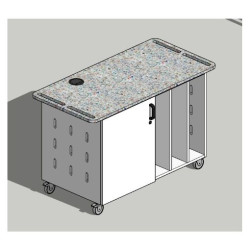 SG Makerspace Mobile Unit H730mm x W1200mm- Vertical Dividers for Lasers