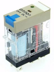 G2R-1-SNDI 24DC(S), Przekaźnik, SPDT (1 styk), napięcie cewki 24VDC, obciążenie styku max. 10A, sygnalizacja LED + dioda rozłado
