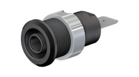 Adapter z wtykiem bananowym Gniazdo Śruba Czarny 32A Staubli rozmiar 4 mm