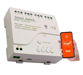 4 kanałowy beznapięciowy przekaźnik Zigbee 3.0 + sterowanie pilotem Tuya