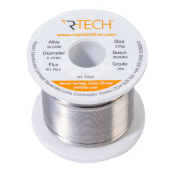 R-TECH 857003 SC100e Solder 3% M1 Flux 0.5-2% Halide 0.7mm 250g Reel