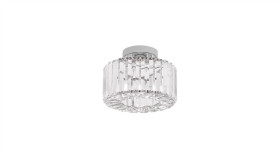 Plafon Galactico Chromowane Elementy Klosz Szklane Kryształki Do Salonu...