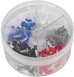 Wire end ferrules kit, isolated, 0.5 to 2.5 mm², 400 pieces, 610 906