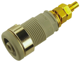 Gniazdo bananowe Żeński Połączenie lutowane typ Gniazdo bananowe Szary 32A Hirschmann Test & Measurement rozmiar 4 mm