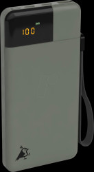 AQPBPBIB5MGR031 Power bank, 10,000 mAh, 20 W, 1x USB-A, 2x USB-C, moss green