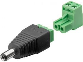 Kostka zaciskowa 2-pinowa Wtyk DC (5,50 x 2,10 mm)...
