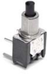 Pushbutton, 1 pole, black, unlit , 0.4 A/20 VDC, 1825096-4