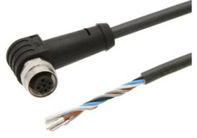 Kabel konfekcjonowany jednostrony złącze M12 żeńskie 5-pinowe kątowe wolny koniec przewodu 5x0,34mm² 2m PUR 60V VK205621