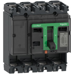 Wyłącznik kompaktowy MCCB, 4-biegunowy, 160A, Stałe, Schneider Electric, NSX160B
