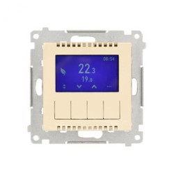 Simon 54 Regulator temperatury z wyświetlaczem czujnik wew. lub sonda kremowy DETD1A.01/41 WMDR-17xxx1-041