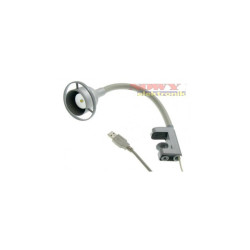 Lampa biurkowa LED USB giętka szyjka z uchwytem LAMPKA