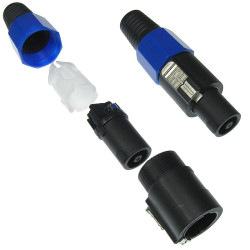 Wtyk Speakon 4p Niebieski okrągły
