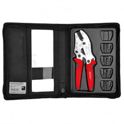 Zaciskarka Praska do końcówek kablowych 0,5-33mm2 + 5 wymiennych matryc PR33-Z5 ERKO