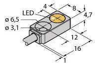 Turck Przełącznik zbliżeniowy podtynkowy NPN BI2-Q4.7-AN6X 7M