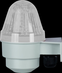 COBLHP582G230CL Mini hooter, grey, clear lens, 230 V AC