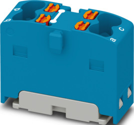 Distribution block, push-in connection, 0.14-1.5 mm², 14.5 A, 6 kV, blue, 1221505