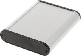 Aluminum enclosure, (L x W x H) 80 x 72 x 19 mm, natural, IP54, 1455B802