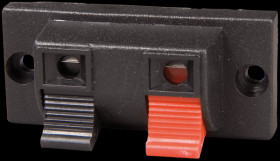 Speaker terminal with push terminals, 2-pole