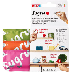 tesa 41234-00001-00 SUGRU Paste 3 pc set in pink orange green