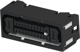 Socket, 26 pole, straight, 2 rows, black, 1612683-1