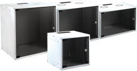 Wall cabinet, 6 U, (H x W x D) 304 x 535 x 450 mm, IP20, steel, white, WGB-1906WS.45