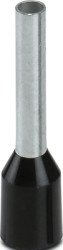 Insulated wire end ferrule, 1.5 mm², 16 mm/10 mm long, UL 486F-E, black, 1208872